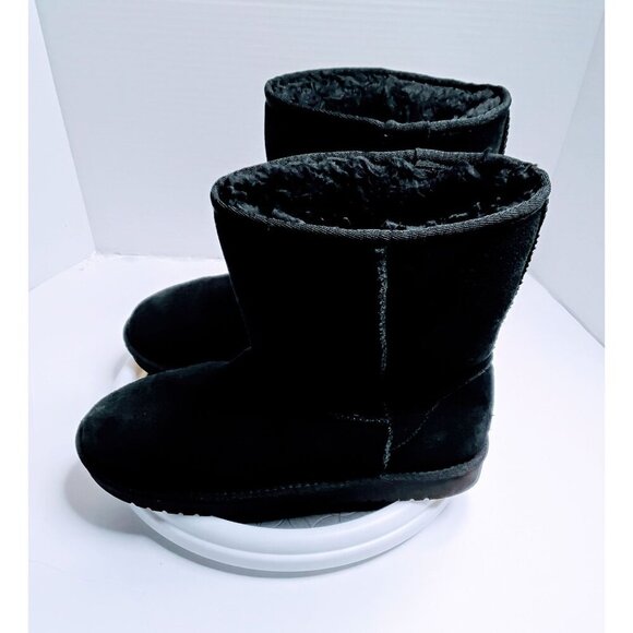 Koolaburra By UGG Womens Black Suede Ankle Boots With Faux Fur Lining Size 10 US - Picture 7 of 7